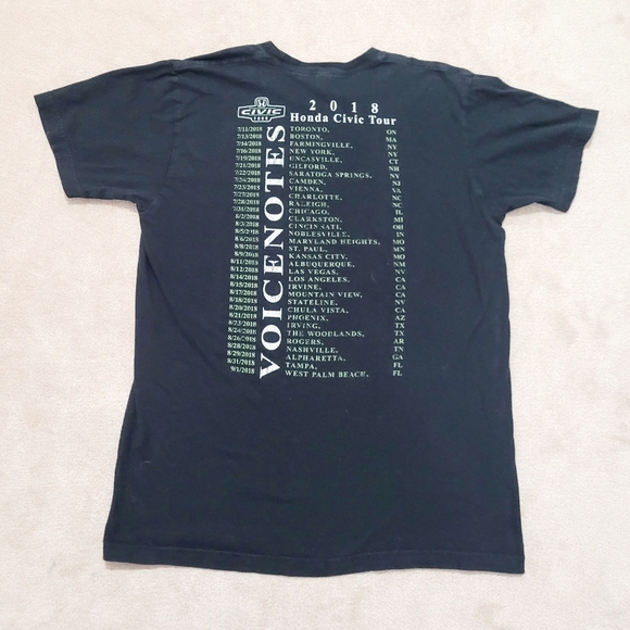 Charlie Puth Voicenotes 2018 black Concert T-shirt 100% Cotton Unisex Size Large - Picture 2 of 9